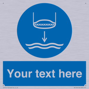 Custom Lower lifeboat to the water in launch sequence